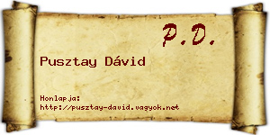 Pusztay Dávid névjegykártya